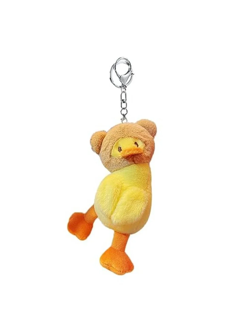 Cute Plush Duck Keychain Wearing Animal Hat Pendant